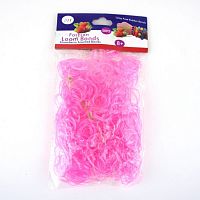 Резинки для плетения с ароматом "Клубника" Прозрачные Розовые 600 шт