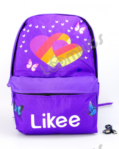Рюкзак для девочки школьный Likee (Лайки) USB, 20304, сиреневый фото 3