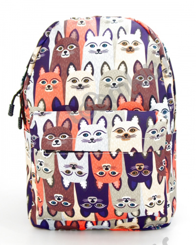 Рюкзак для девочки школьный "Осенние котики", размер L фото 2