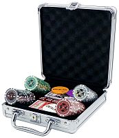 Покерный набор Ultimate, 100 фишек 11.5 г с номиналом в чемодане