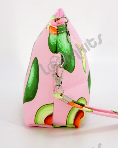 Пенал косметичка для девочки Авокадо, односекционный объемный на молнии, 396 светло розовый фото 4
