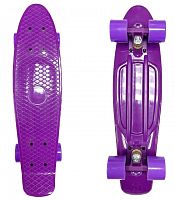 Скейтборд ecoBalance, фиолетовый с фиолетовыми колесами
