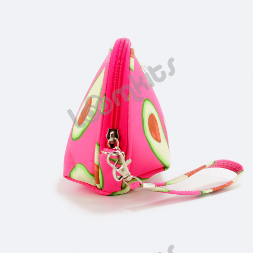 Пенал косметичка для девочки Авокадо, односекционный объемный на молнии, 397 розовый фото 5