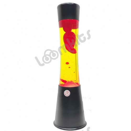 Лава-лампа Black 40 см, Желтая/Красная фото 2