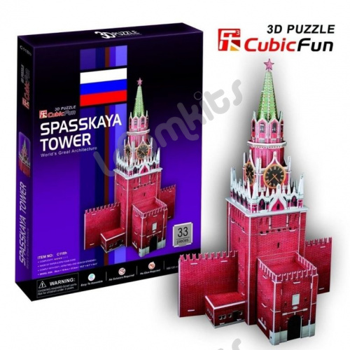 3D-пазл CubicFun Спасская башня (Россия) фото 3