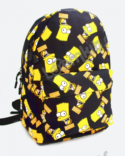 Рюкзак для подростков "Барт Симпсон", размер L, черный