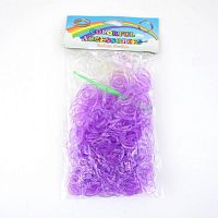 Резинки для плетения светящиеся в темноте Фиолетовые 600 шт