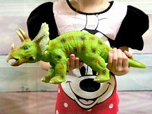 Игрушка динозавр Трицератопс Зеленый 25 см