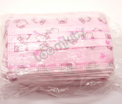 Маска трехслойная детская Hello Kitty- упаковка 50 шт фото 4