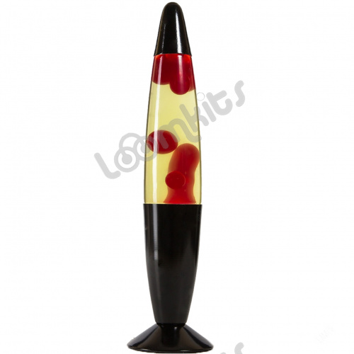Лава-лампа Black 35 см, Желтая/Красная фото 2