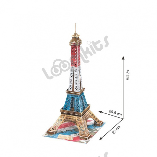 3D-пазл CubicFun Эйфелева Башня (Франция), цветная фото 3