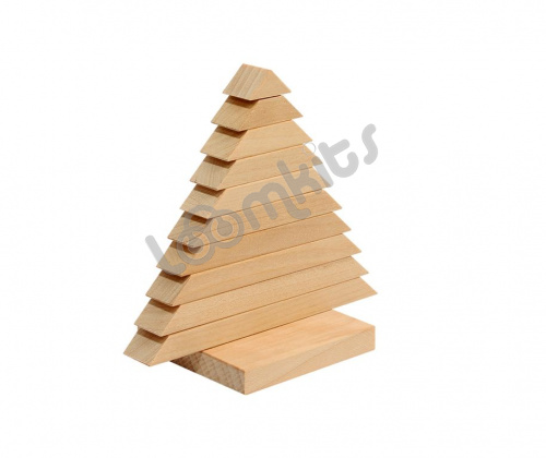 Деревянная развивающая игра Пелси пирамидка «Елочка» фото 2