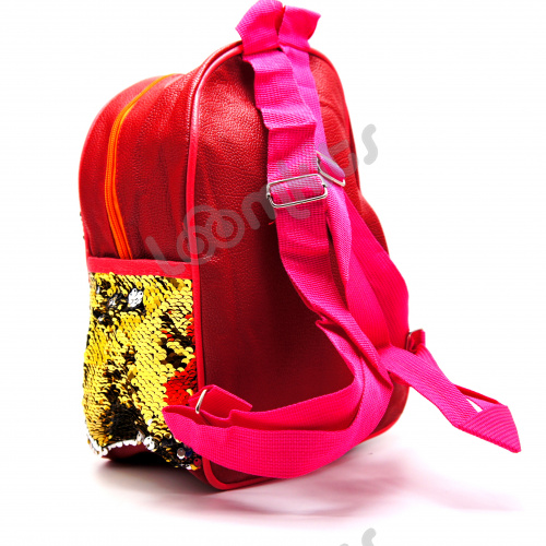 Рюкзак с пайетками меняющий цвет золотой фото 4
