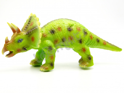 Игрушка динозавр Трицератопс Зеленый 25 см фото 4