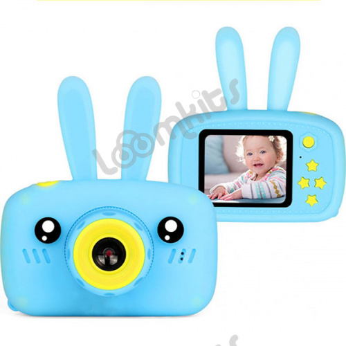 Детский цифровой фотоаппарат Зайка (голубой)