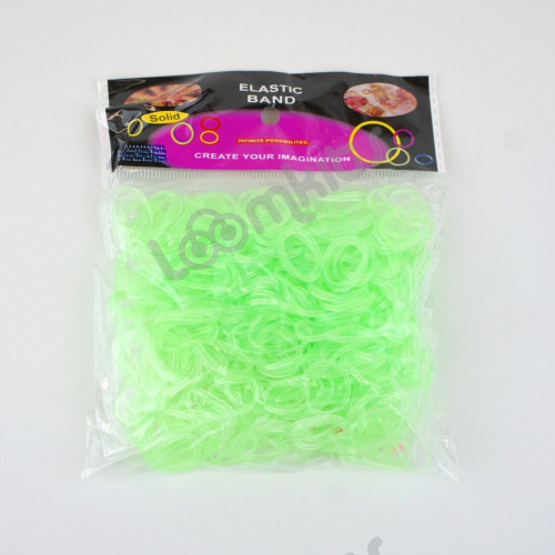 Резинки для плетения Прозрачные Салатовые 600 шт