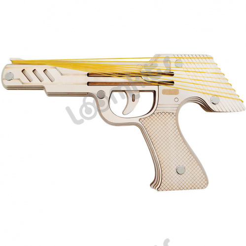 Конструктор деревянный - Пистолет Резинкострел фото 4