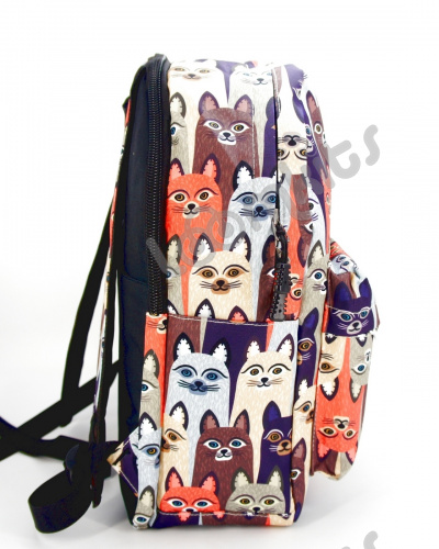 Рюкзак для девочки школьный "Осенние котики", размер L фото 5