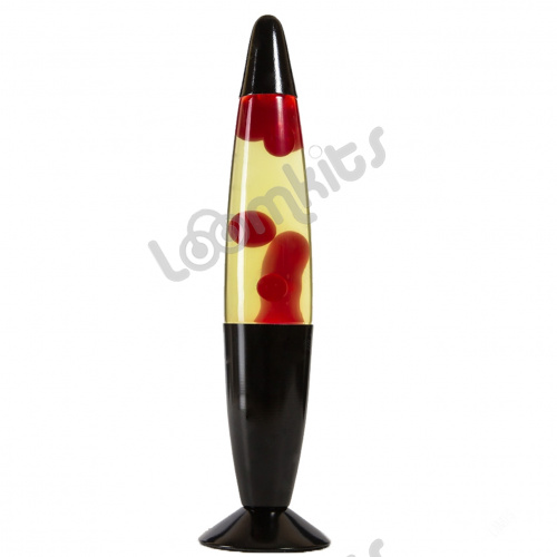 Лава-лампа Black 41 см, Желтая/Красная