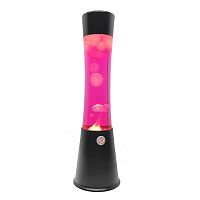 Лава-лампа Black 40 см, Розовая/Белая