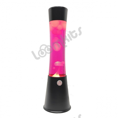 Лава-лампа Black 40 см, Розовая/Белая