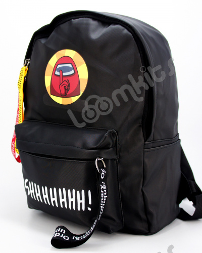 Рюкзак школьный Among Us (Амонг Ас), подростковый для мальчика и девочки, черный (shhh), размер L фото 5