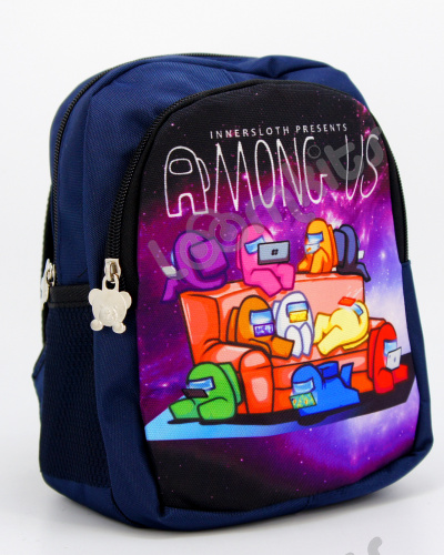Рюкзак дошкольный Among Us (Амонг Ас), подростковый для мальчика и девочки, синий, размер S