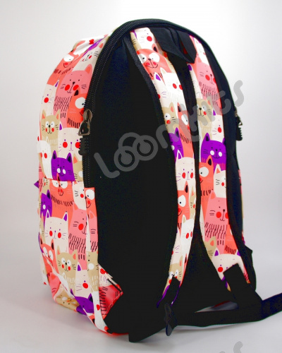 Рюкзак для девочки школьный "Кошки улыбаки", размер L фото 4