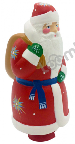 Гуляющая интерактивная игрушка Дед Мороз ручной работы (красный) фото 4