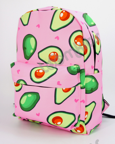 Рюкзак для девочки школьный Авокадо, размер M, розовый фото 4