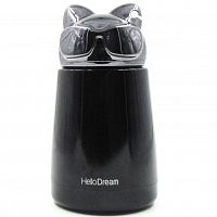Термос Hello Dream, "Модный кот", черный, 300 мл