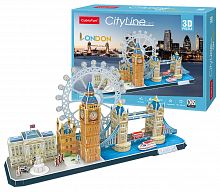 3D пазл CubicFun CityLine Лондон, 107 деталей