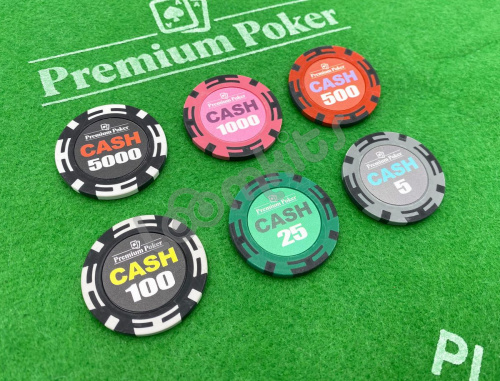 Покерный набор CASH, 500 фишек 14 г с номиналом в чемодане фото 11