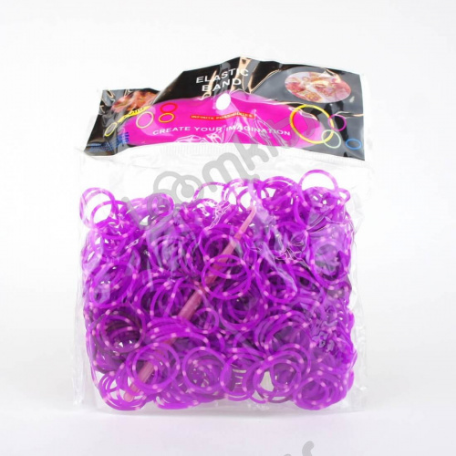 Резинки для плетения двухцветные Фиолетовые 600 шт