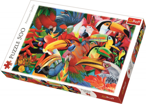 Пазл Trefl Цветные птицы, 500 деталей фото 2