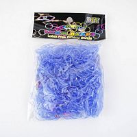 Резинки для плетения Прозрачные Синие 600 шт