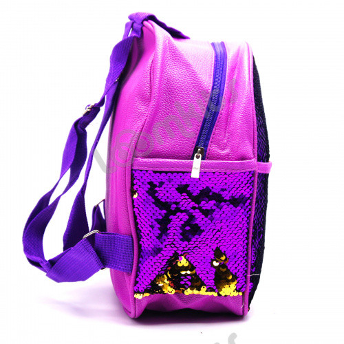 Рюкзак с пайетками меняющий цвет фиолетовый фото 6