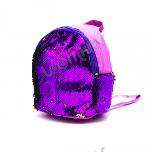 Рюкзачок для девочек с пайетками фиолетовый фото 4