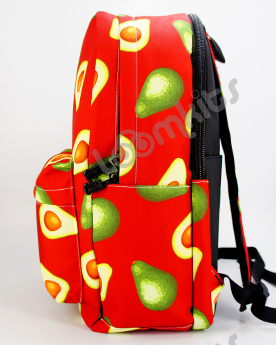 Рюкзак для девочки школьный Авокадо, размер L, красный фото 4