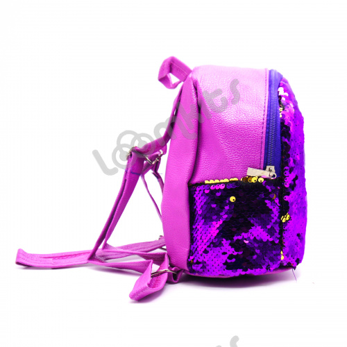 Рюкзачок для девочек с пайетками фиолетовый фото 8