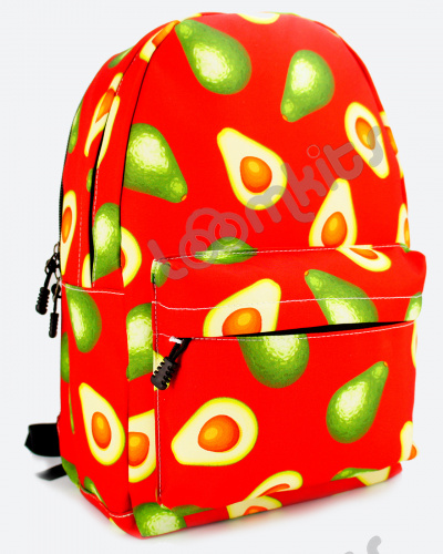 Рюкзак для девочки школьный Авокадо, размер L, красный