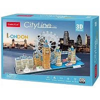 3D пазл CubicFun Лондон CityLine, 107 деталей