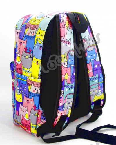 Рюкзак для девочки школьный "Зимние котики", размер M фото 4