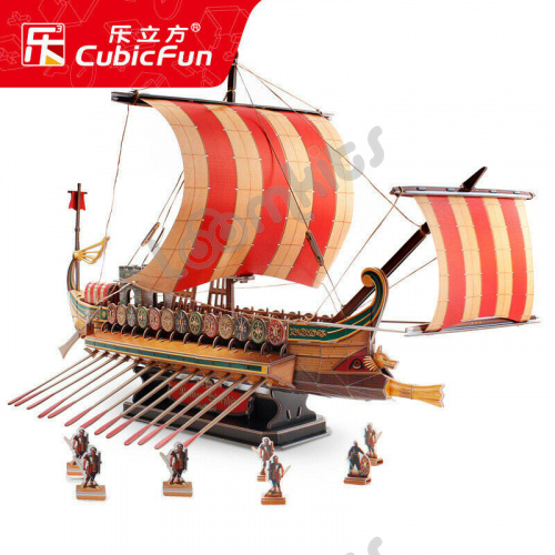 3D пазл CubicFun Римский боевой корабль фото 5