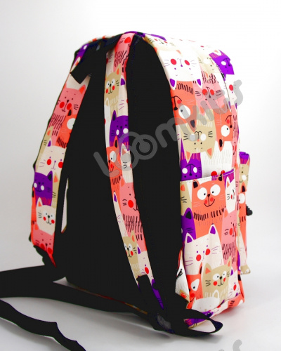 Рюкзак для девочки школьный "Кошки улыбаки", размер M фото 4