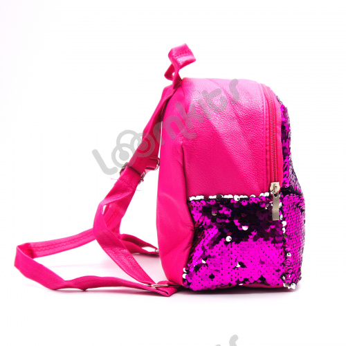Рюкзачок для девочек с пайетками розовый фото 5