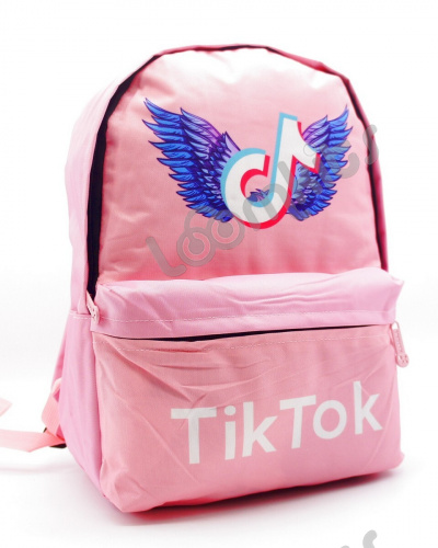 Рюкзак Tik Tok Wings (Тик Ток Крылья) розовый, боковые карманы для воды, 40 см с USB выходом фото 2
