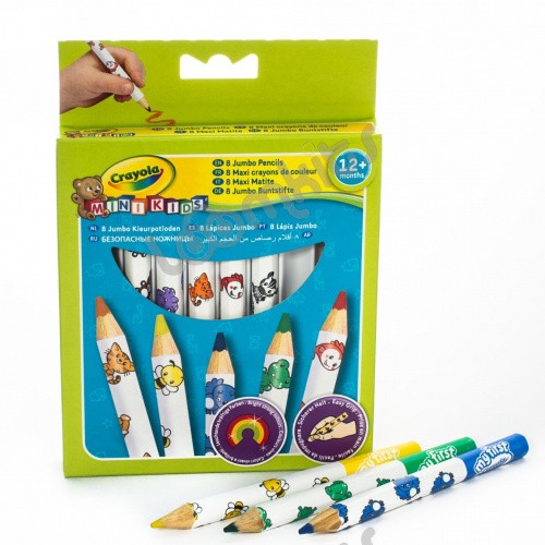 8 толстых карандашей для малышей