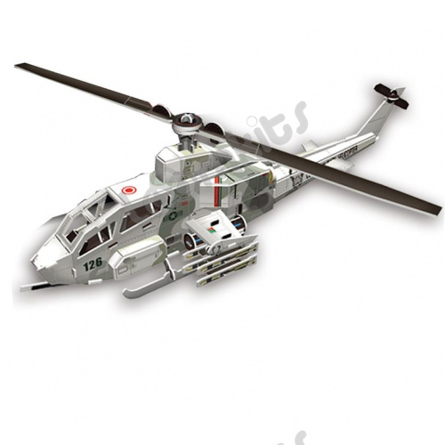 3D-пазл CubicFun 2в1 Истребитель СУ-35 и Вертолет AH-1 Кобра фото 3