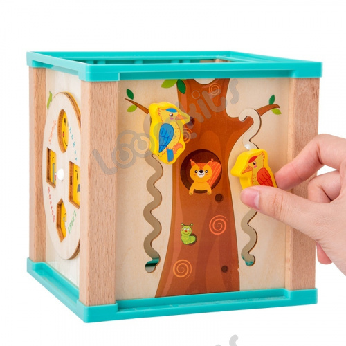 Деревянная игрушка - Куб-лабиринт 5 в 1 фото 2